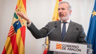El presidente de Aragón, Jorge Azcón, este jueves en el Pignatelli.