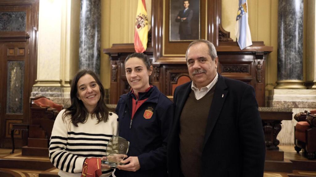 Recepción de la Selección Española Absoluta Femenina de Hockey Sala en A Coruña.
