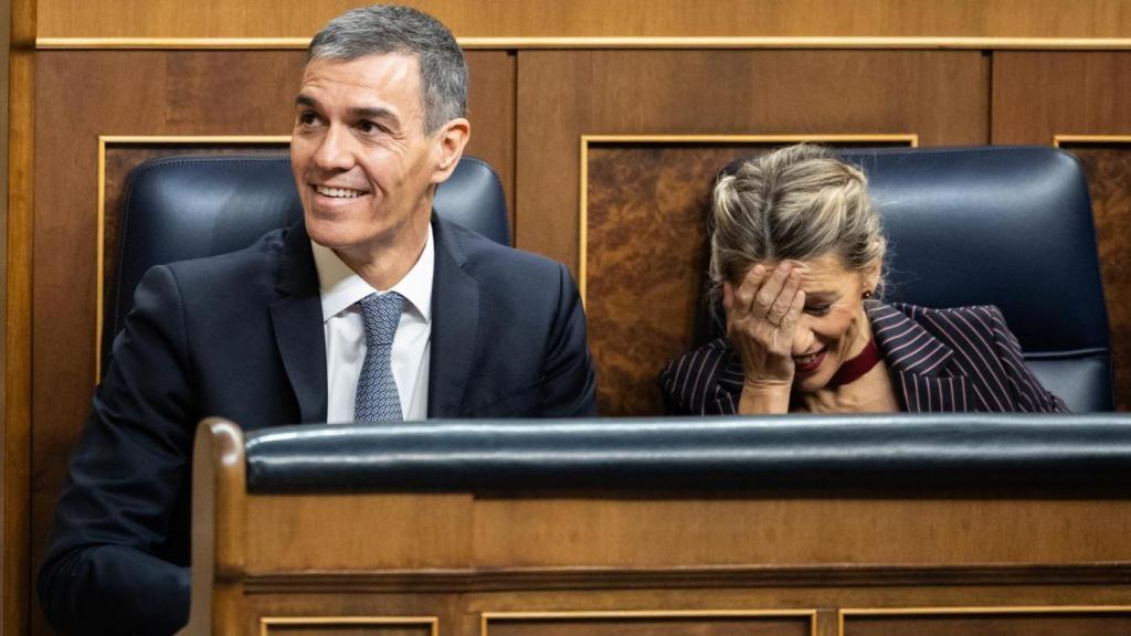 Pedro Sánchez y Yolanda Díaz en el Congreso.
