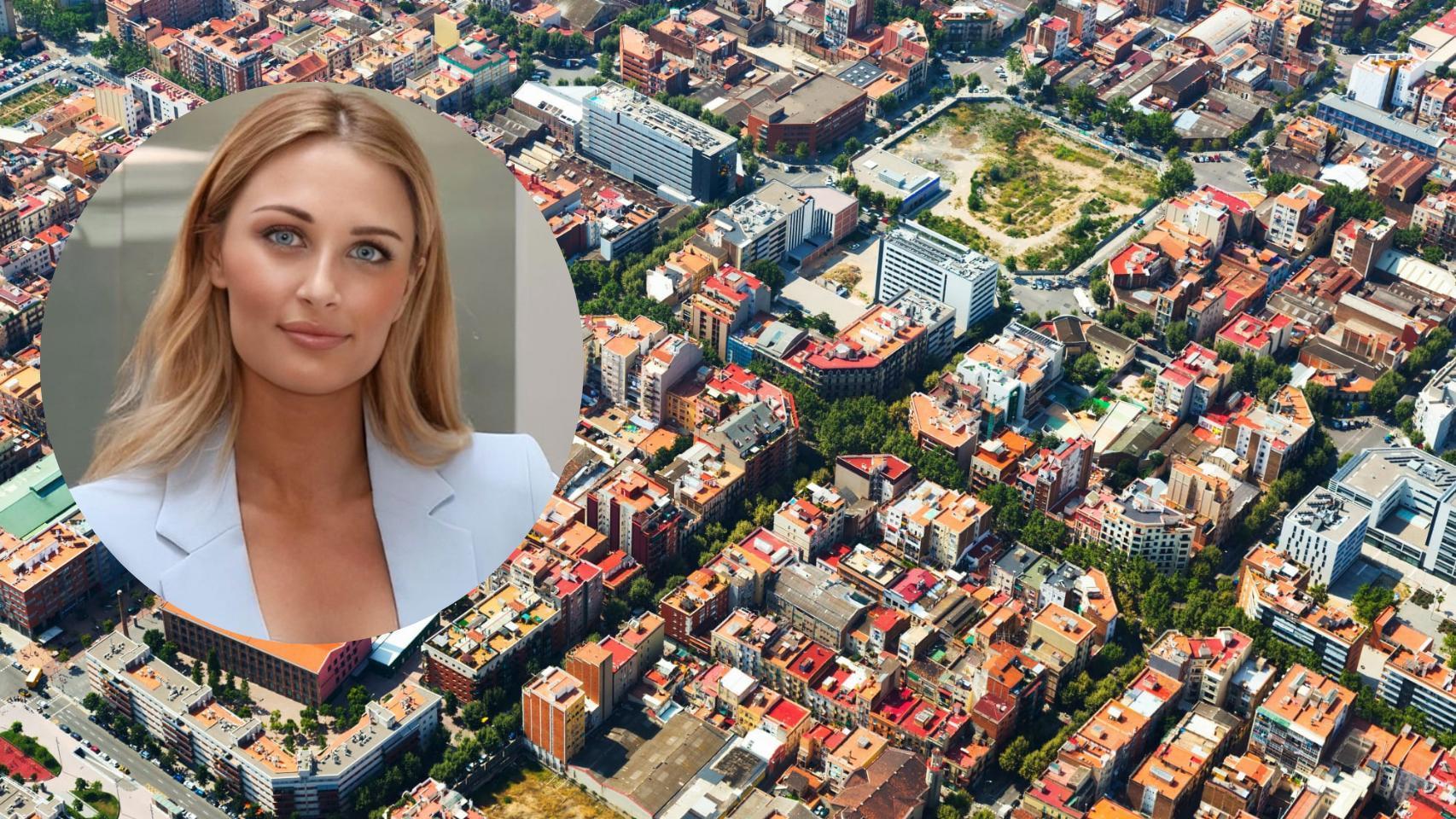 Montaje de María Matos con viviendas.