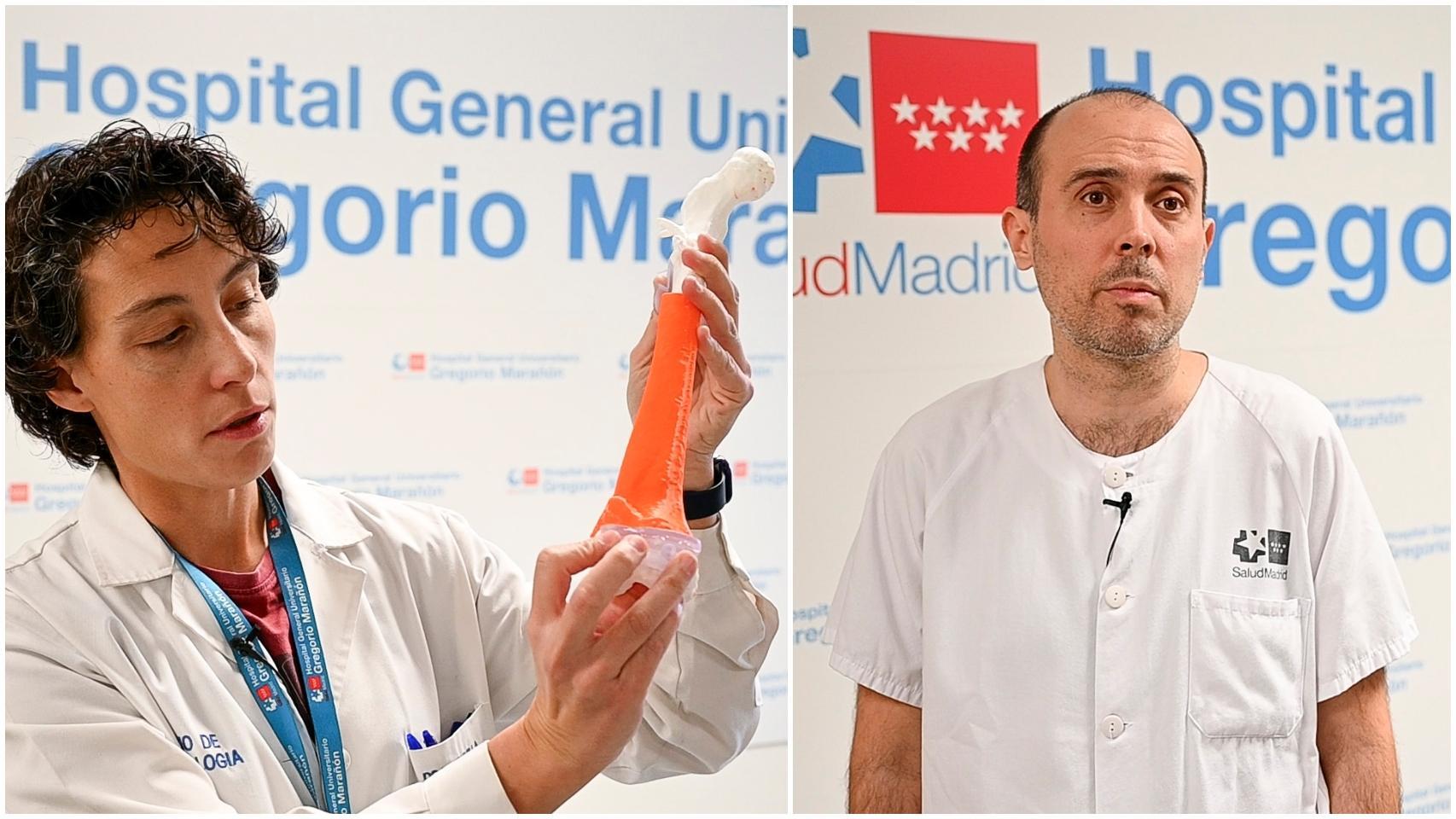 Lydia Mediavilla y Alberto Álvaro, los cirujanos que han salvado la pierna del menor.