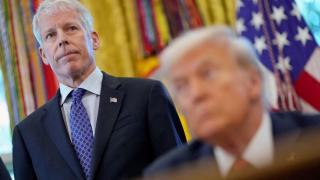 El Secretario de Estado de Energía de Estados Unidos, Chris Wright, y su presidente Donald Trump.