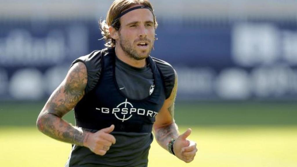 Aarón Ñíguez, durante un entrenamiento.