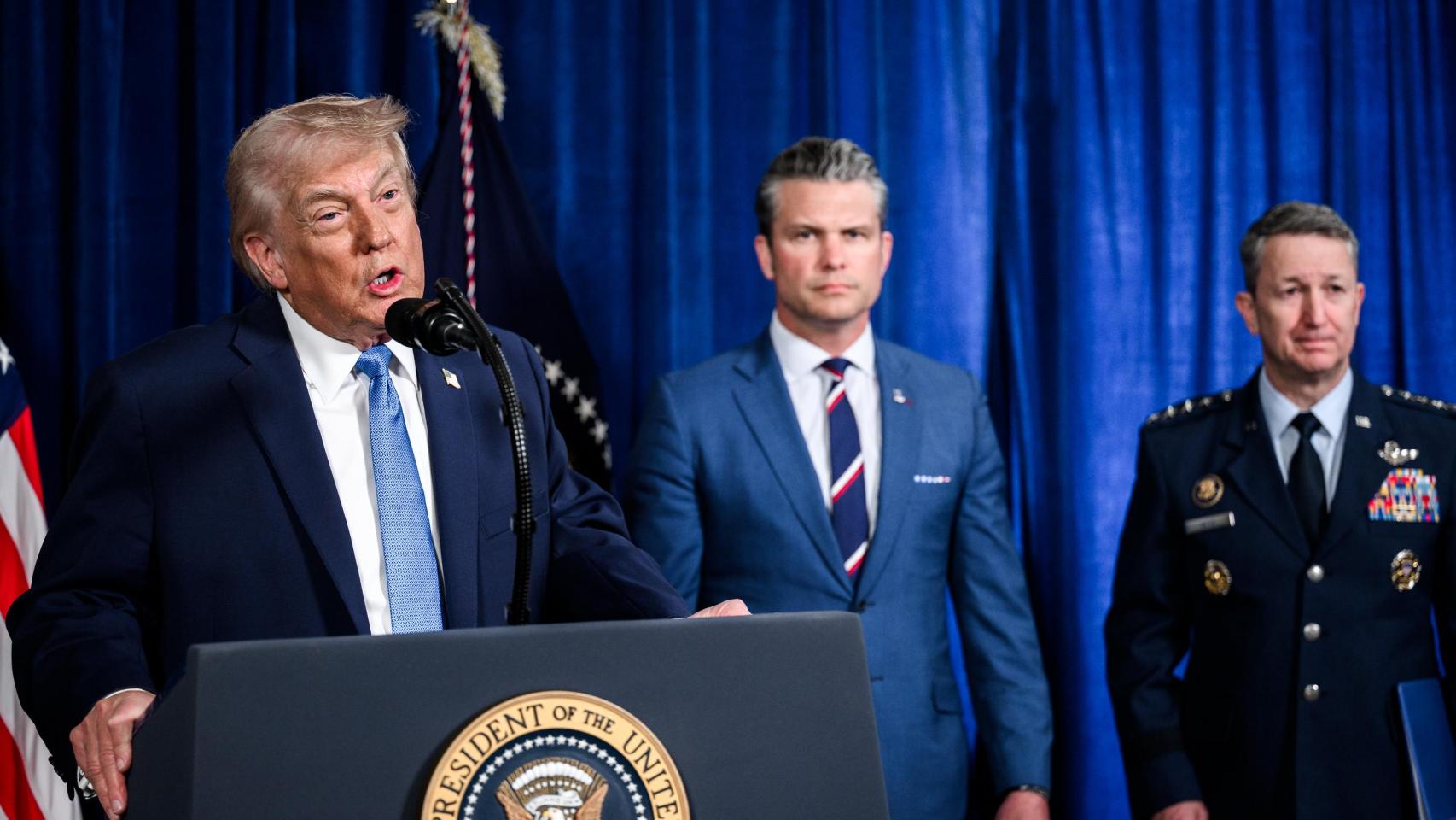 El presidente Donald Trump durante la rueda de prensa que dio este fin de semana en Mar-a-Lago, Palm Beach, Florida tras la captura de Nicolás Maduro.