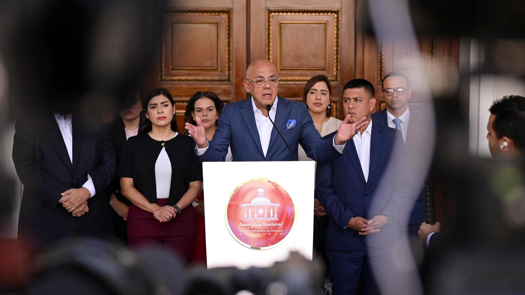 El presidente del Parlamento de Venezuela y jefe negociador del chavismo, Jorge Rodríguez.