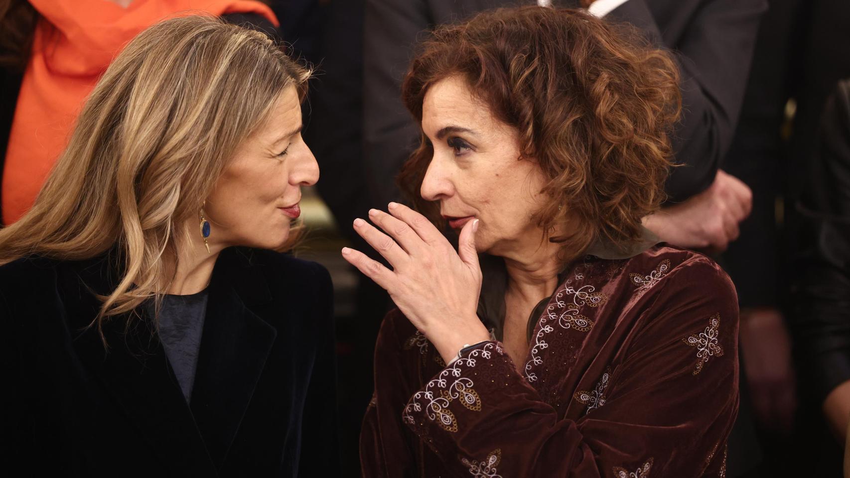 Yolanda Díaz y María Jesús Montero, vicepresidentas segunda y primera del Gobierno.