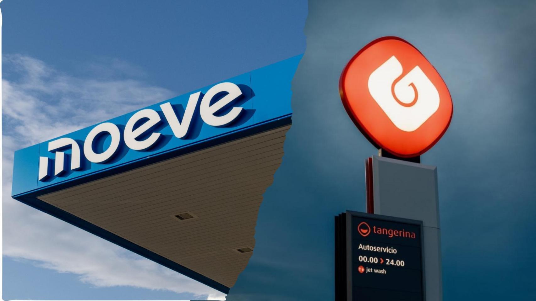 Una gasolinera de Moeve y una de Galp.