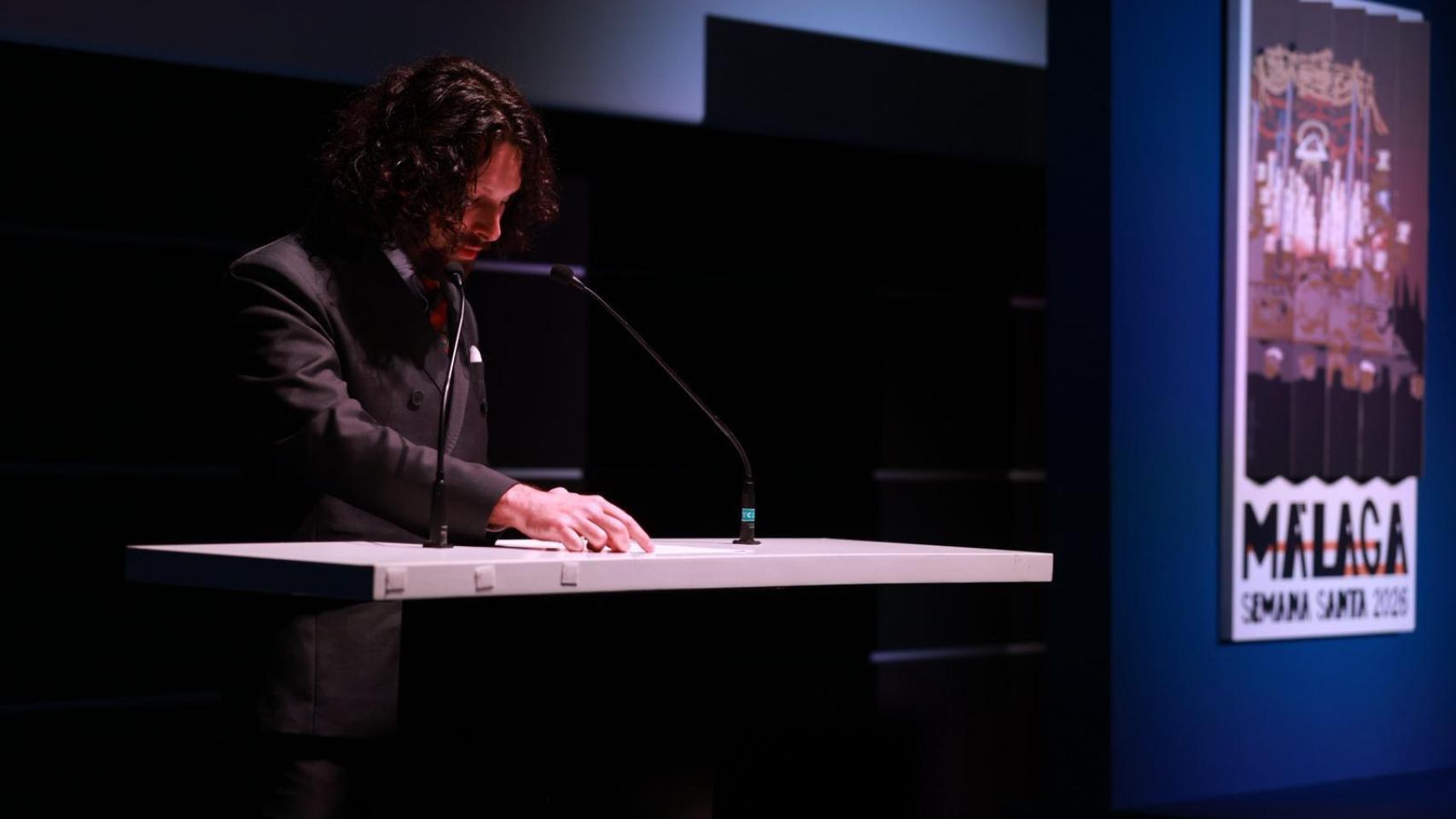 Martín España en la presentación del cartel.