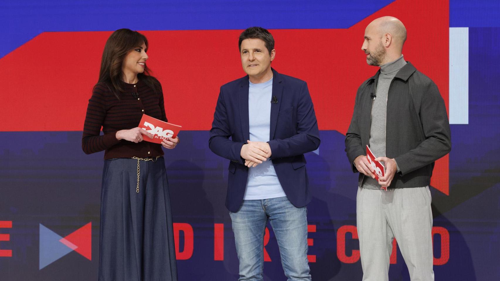 Jesús Cintora, Marta Flich y Gonzalo Miró anuncian 'Directo a la gente'.