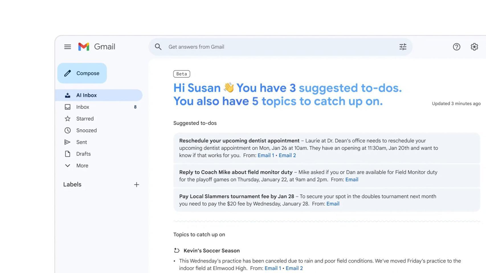 El nuevo AI Inbox de Gmail cambia la bandeja de entrada para siempre
