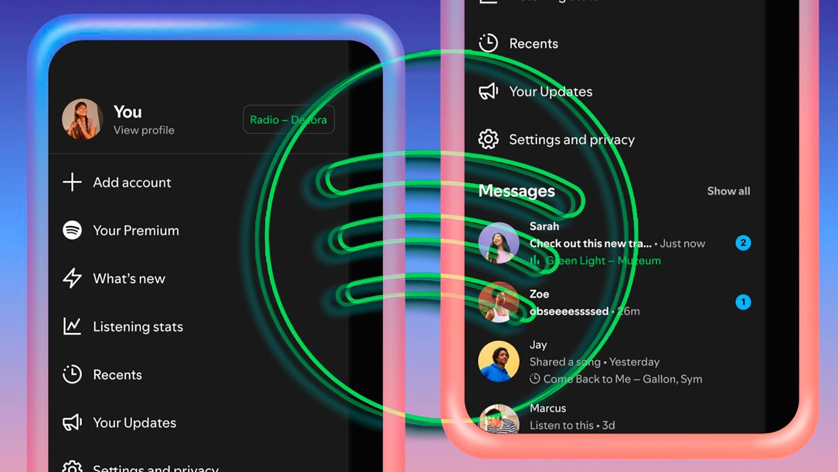 Fotomontaje inspirado en Spotify