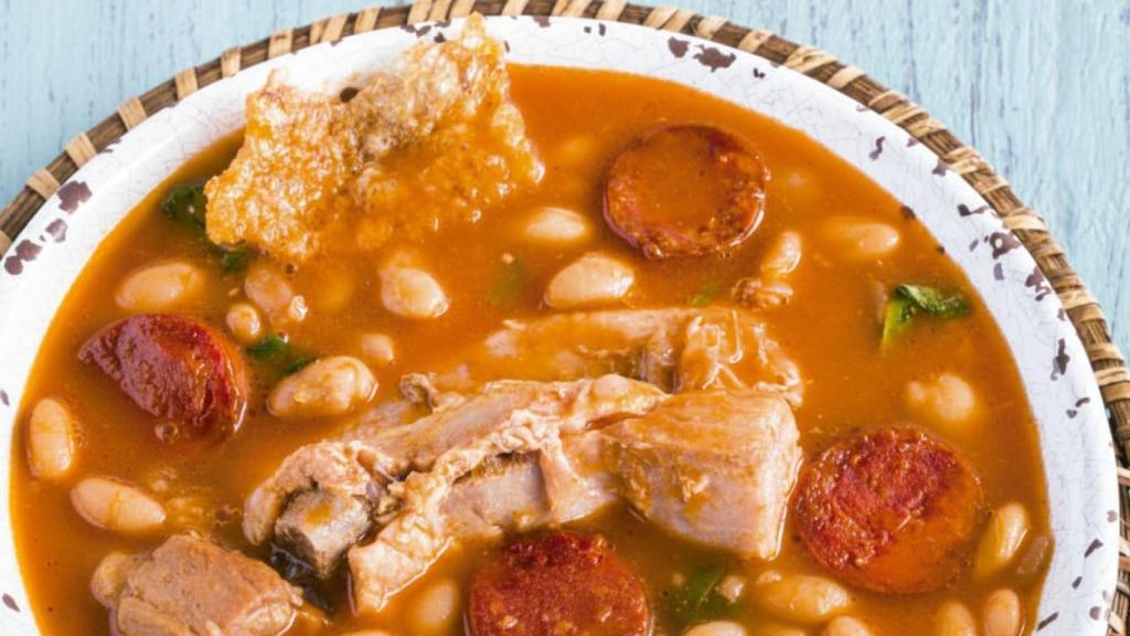 Plato de olla podrida, guiso típico de Burgos.