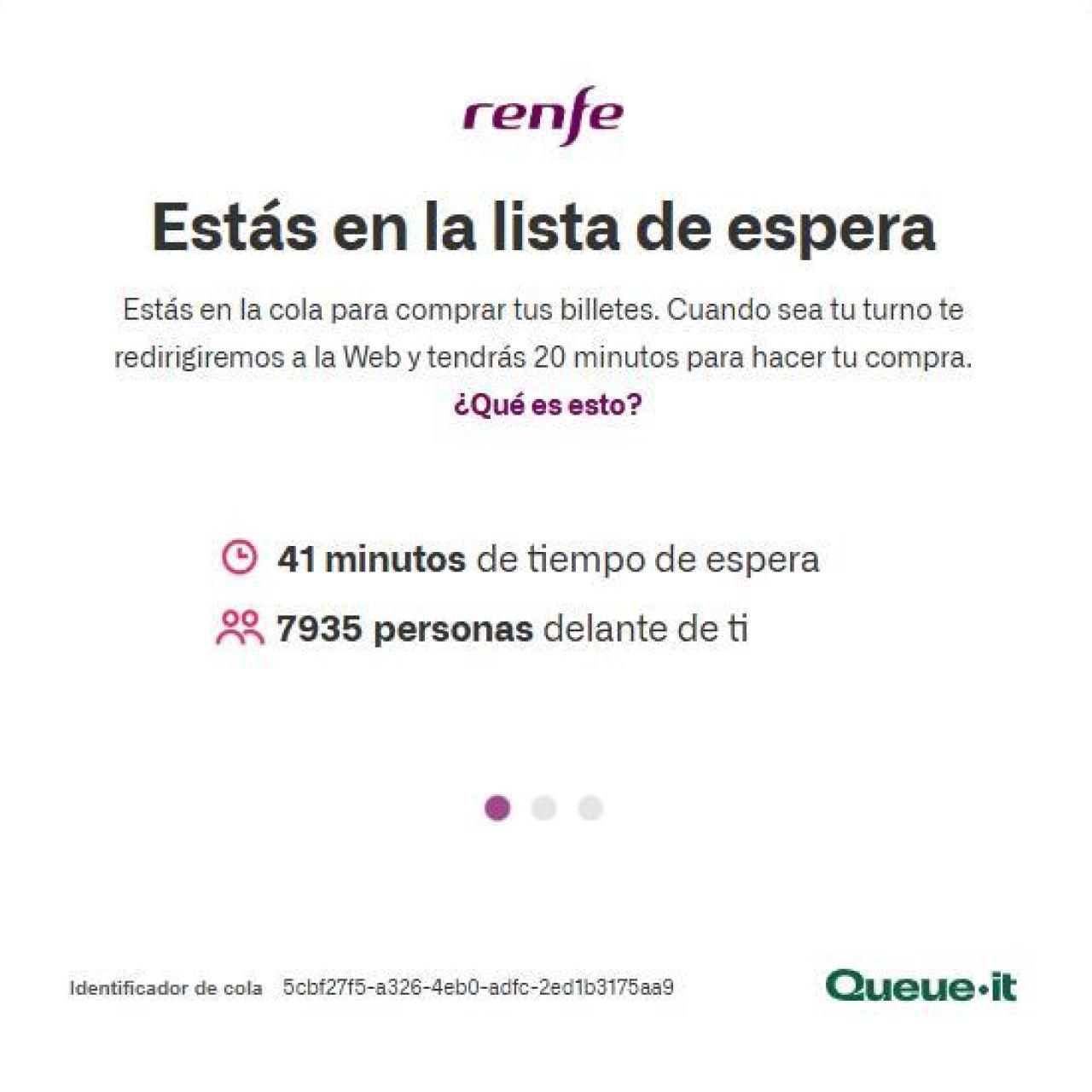 Lista de espera para la promoción 'Superprecios'.