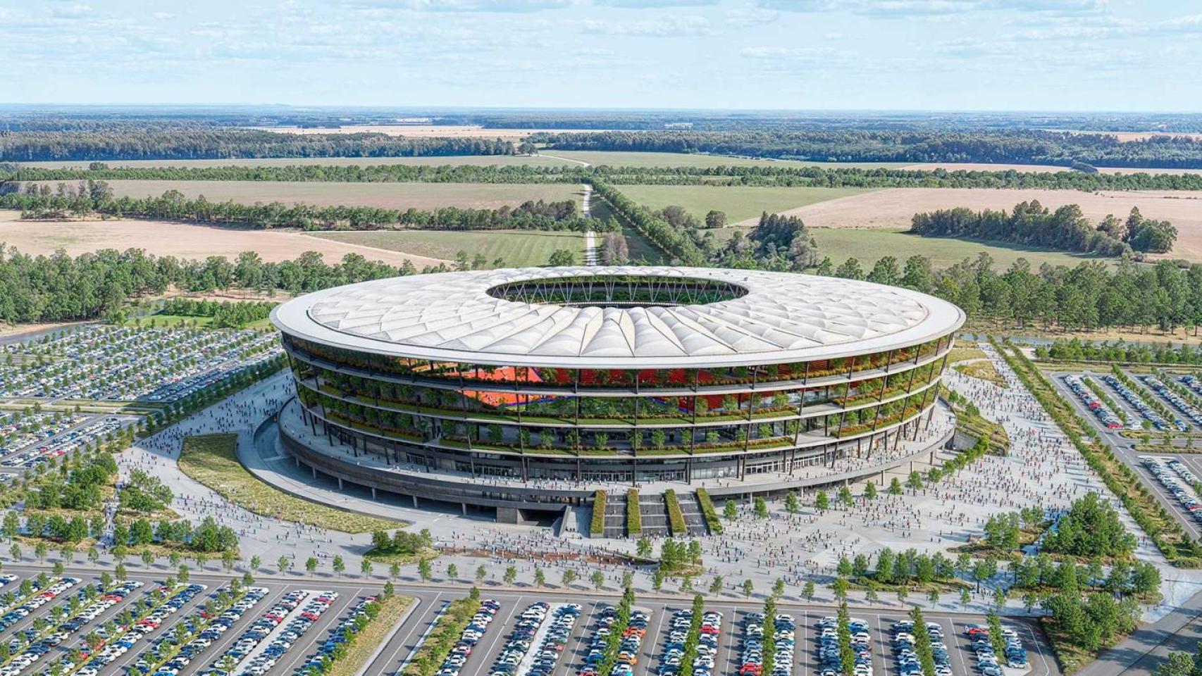 Diseño del nuevo estadio nacional de Serbia, firmado por el estudio Fenwick Iribarren Architects.
