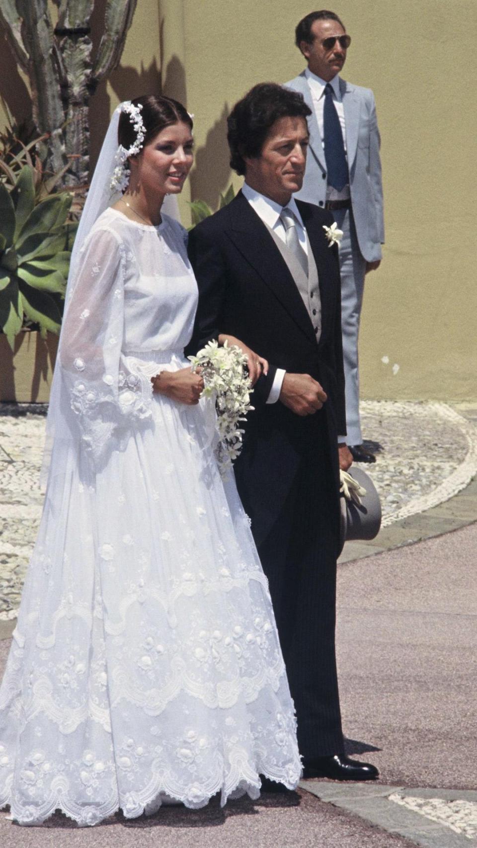 Philippe Junot, en su boda con Carolina de Mónaco, en 1978.