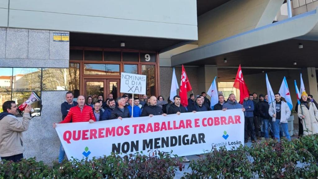 Protesta de los trabajadores de Losán.