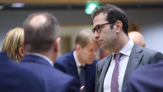 El ministro de Economía, Carlos Cuerpo, durante una reunión en Bruselas