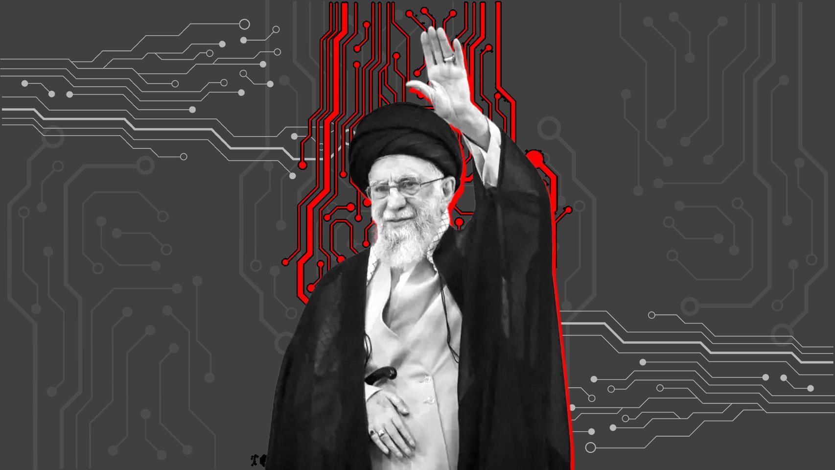 Fotomontaje con la figura del líder supremo iraní, Alí Jamenei.