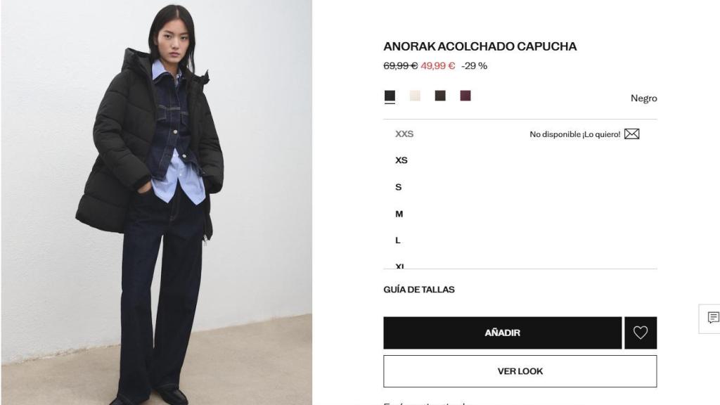 Anorak acolchado con capucha. REF. 27061185