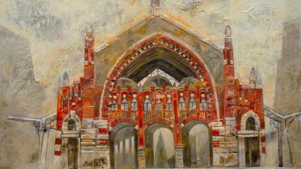 Cuadro original para el Premio Mercado Colón, hecho por Horacio Silva. EE