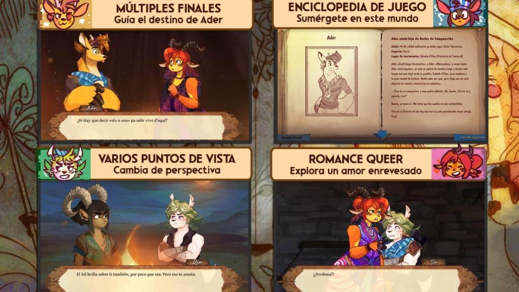 Flyer en español del juego.