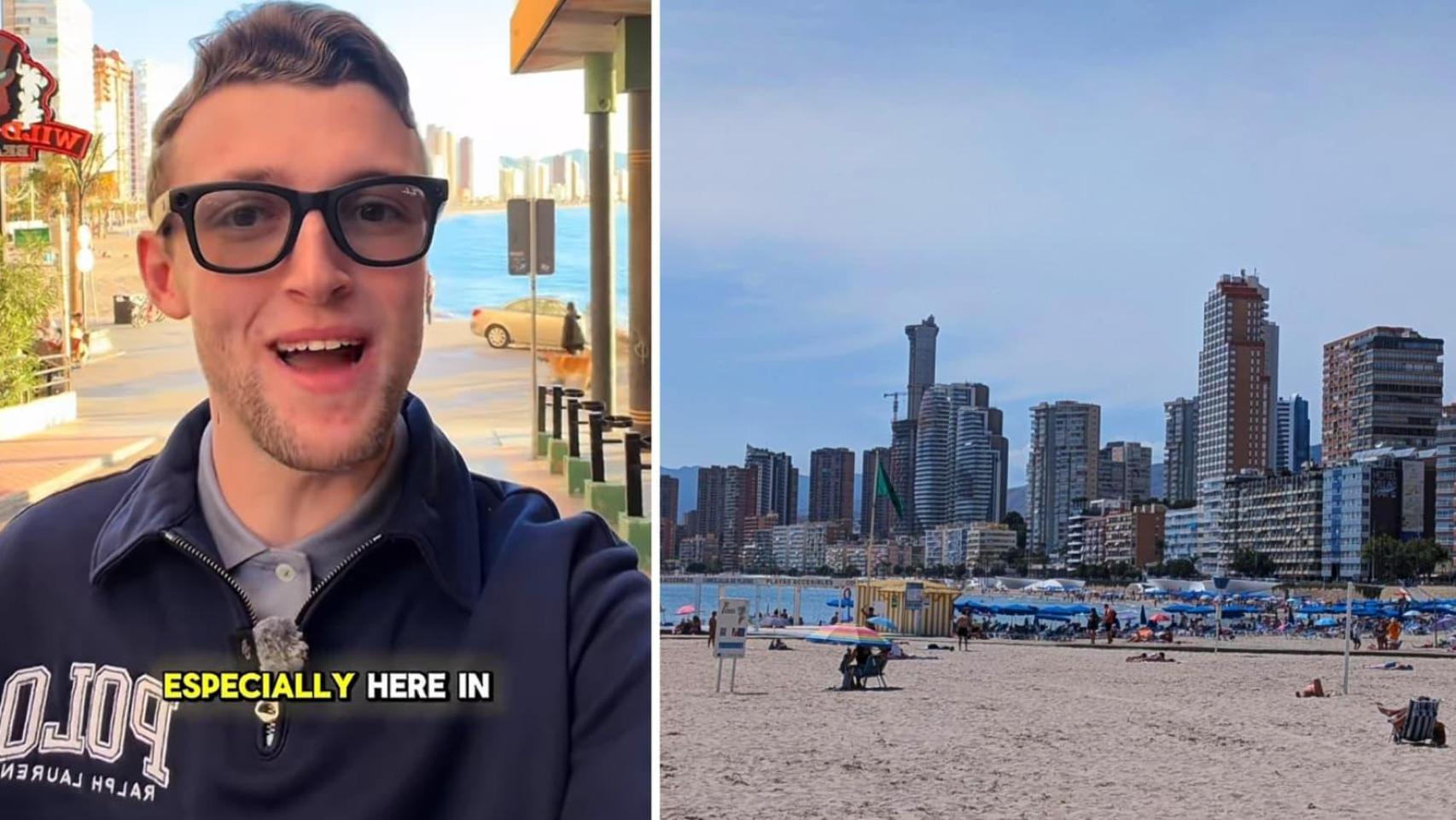 El creador de contenido británico Harry Tokky en Benidorm.