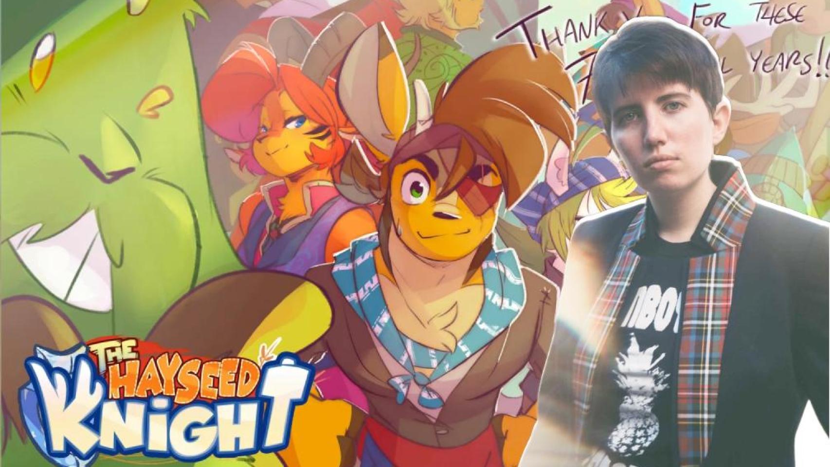 Maxi Molina sobre la imagen de su videojuego, 'The Hayseed Knight'.