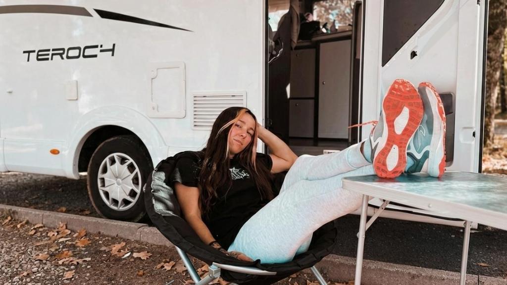 Diana en su autocaravana.