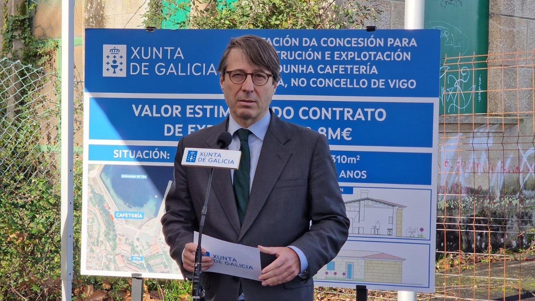 Miguel Corgos en el acto en al ETEA este viernes