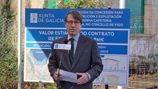 Miguel Corgos en el acto en al ETEA este viernes