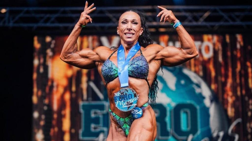 Julia Cabarcos en una competición.