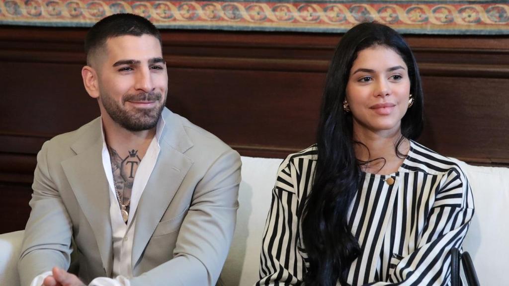 Ilia Topuria y su exmujer Giorgina Uzcategui, en una imagen de archivo