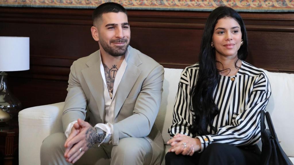 Ilia Topuria y su exmujer Giorgina Uzcategui, en una imagen de archivo