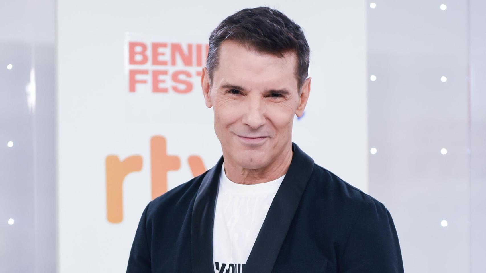 Jesús Vázquez, en la rueda de prensa con los presentadores del Benidorm Fest 2026.