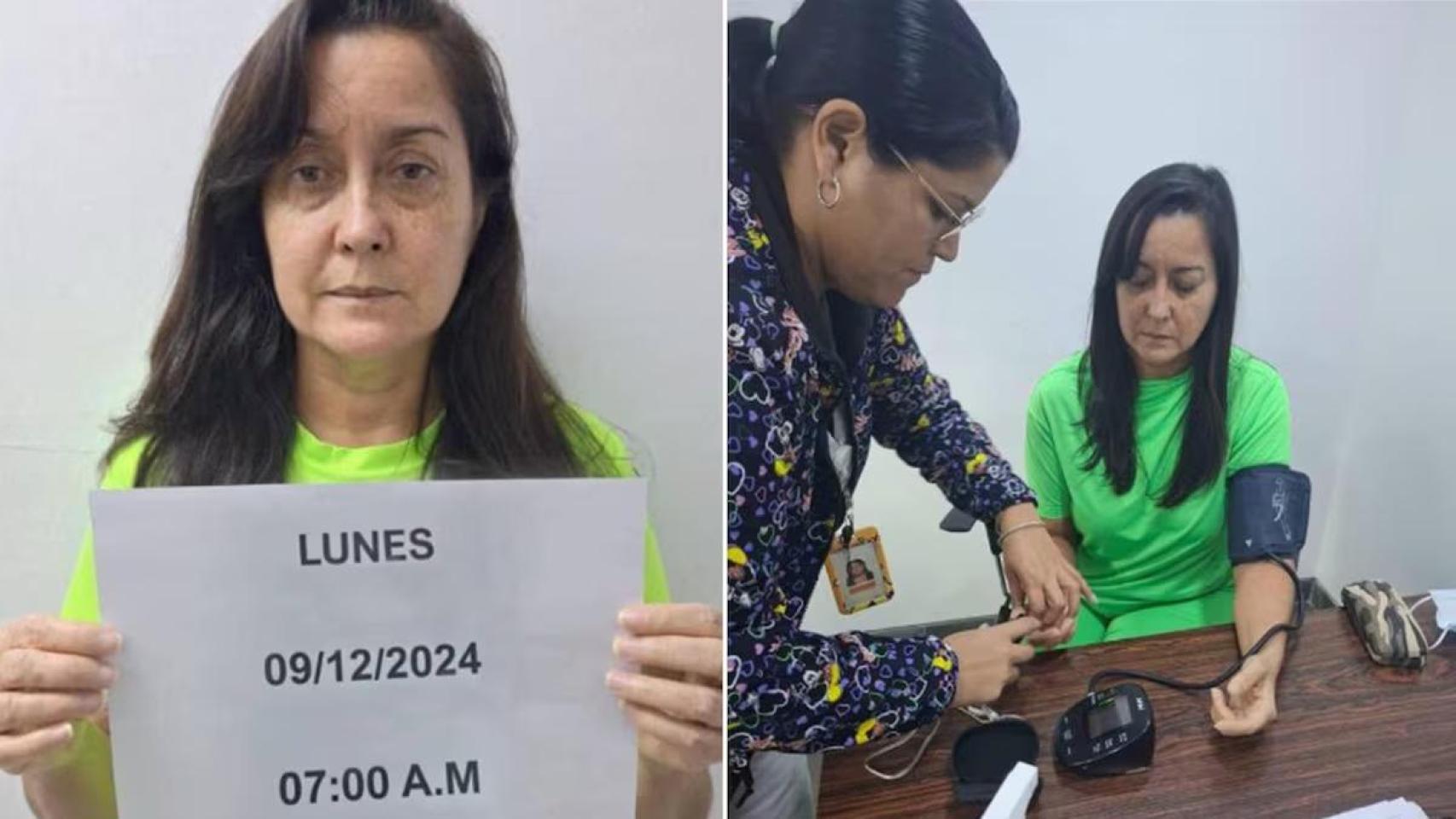 Las últimas imagenes de Rocío de Miguel son las difundidas por el regimen chavista como prueba de vida en diciembre de 2024.