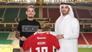 Rodri Sánchez, en su presentación con el Al Arabi SC.