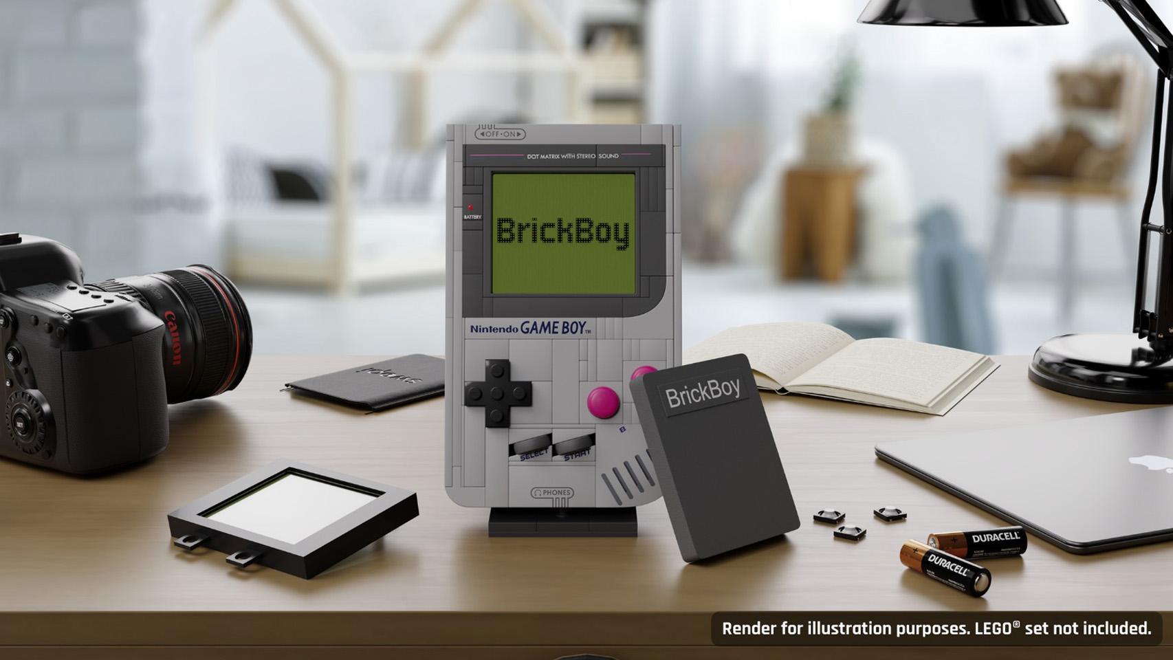 LEGO Game Boy con BrickBoy instalado.