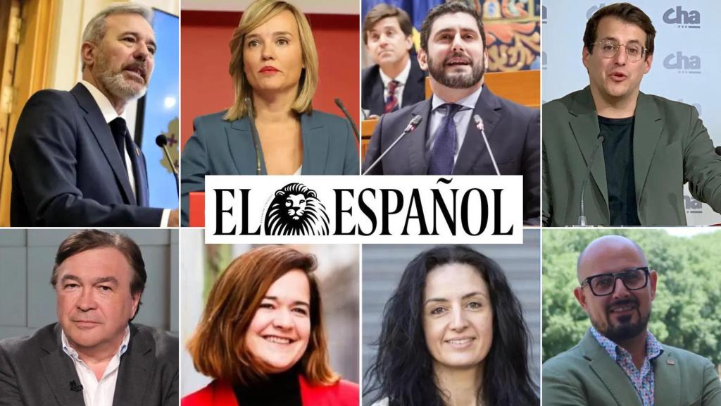 Los cabezas de lista, según su representación actual en las Cortes de Aragón.