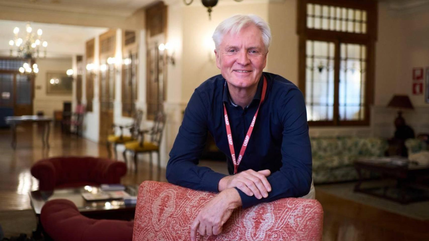 Bert Poolman durante su visita a la Universidad Internacional Menéndez Pelayo, en Santander.