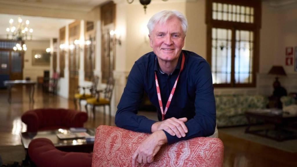 Bert Poolman durante su visita a la Universidad Internacional Menéndez Pelayo, en Santander.