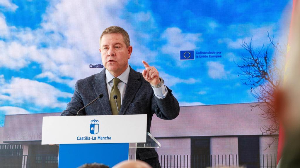 Emiliano García Page, en el acto de este viernes en el que ha mostrado su oposición a la propuesta de Montero.