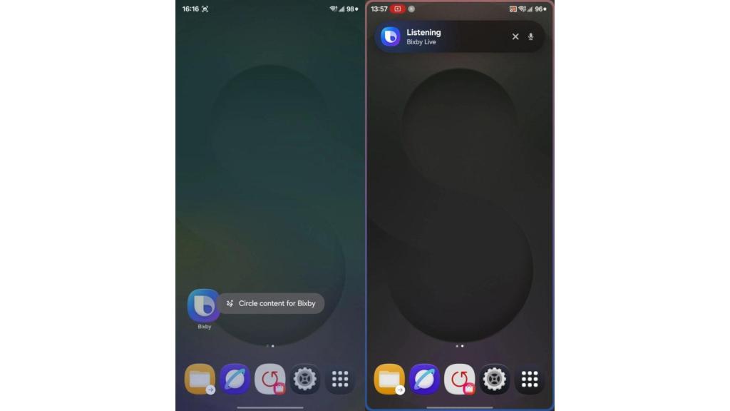 El nuevo Bixby tendrá sus versiones de Rodear para buscar y Gemini Live