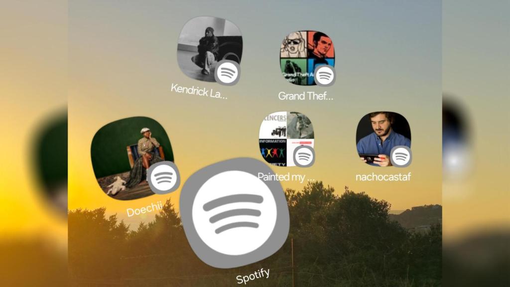 Accesos directos a las playlists, artistas y chats de Spotify