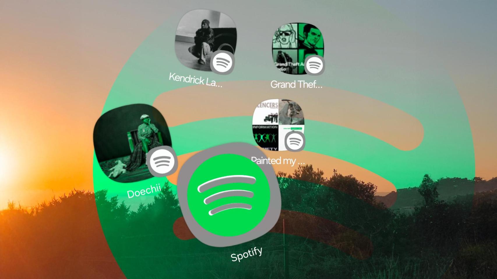 Fotomontaje inspirado en Spotify