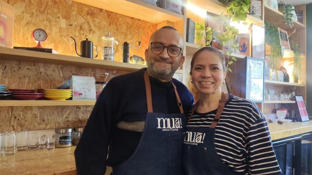 Richard y Maritza, el matrimonio venezolano que ha abierto Muá Café en Madrid.