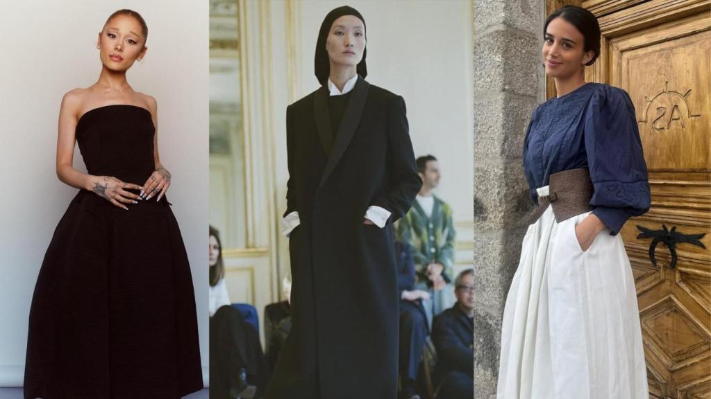 Tres ejemplo de la estética que está arransando en 'street style' y plataformas.
