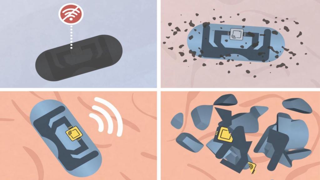 Diseño de la pastilla inteligente del MIT.