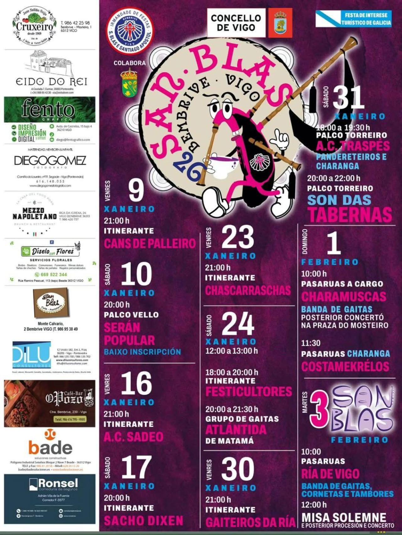 Cartel Promocional de San Blas 2026.