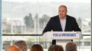 El secretario general del PP, Miguel Tellado, este sábado en la Interparlamentaria que su partido celebra en La Coruña.