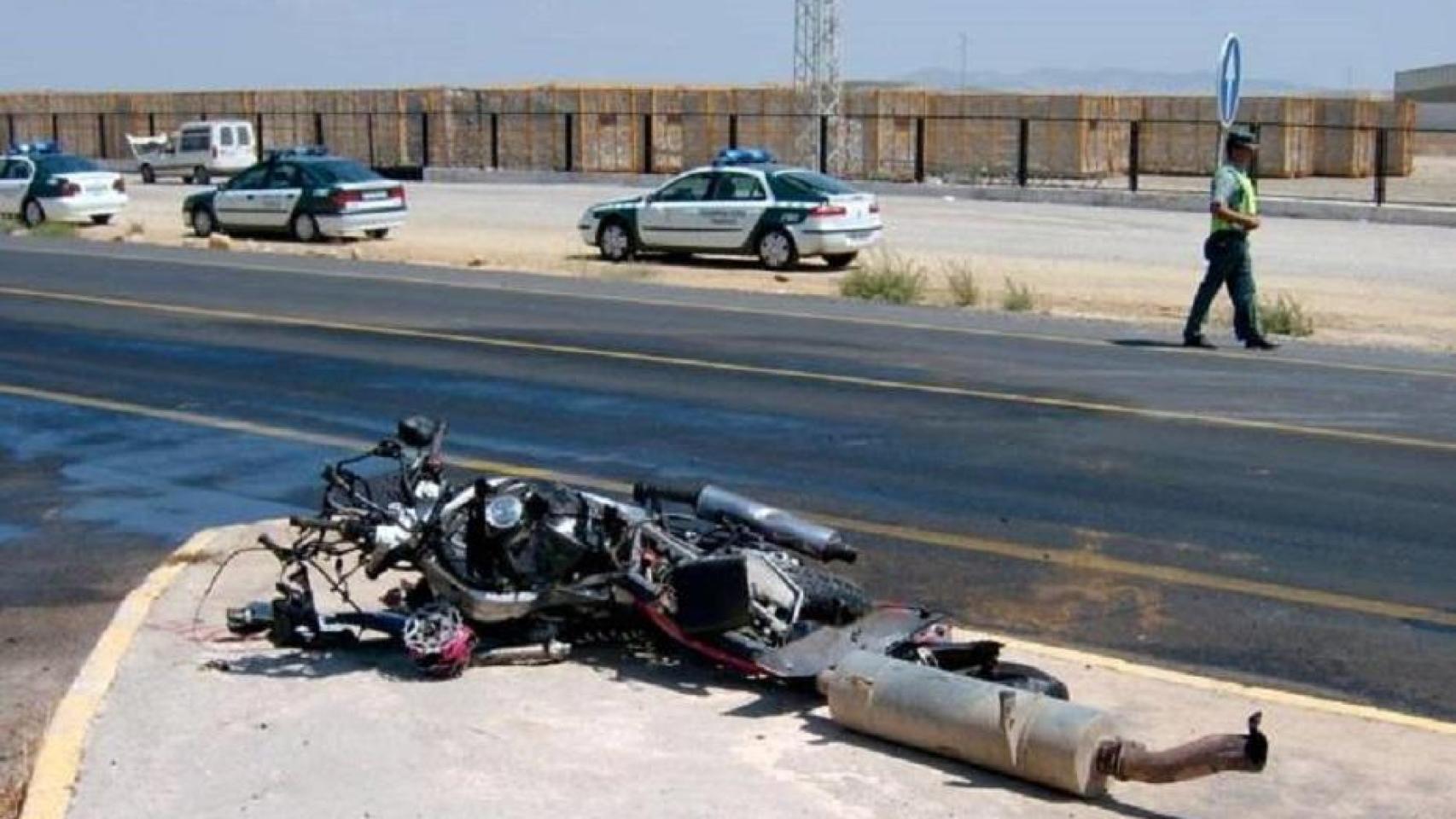 Imagen de un accidente de moto de archivo.